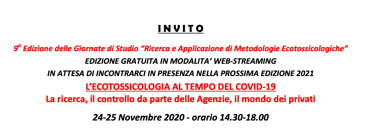 L’ecotossicologia al tempo del Covid-19. La ricerca, il controllo da parte delle Agenzie, il mondo dei privati